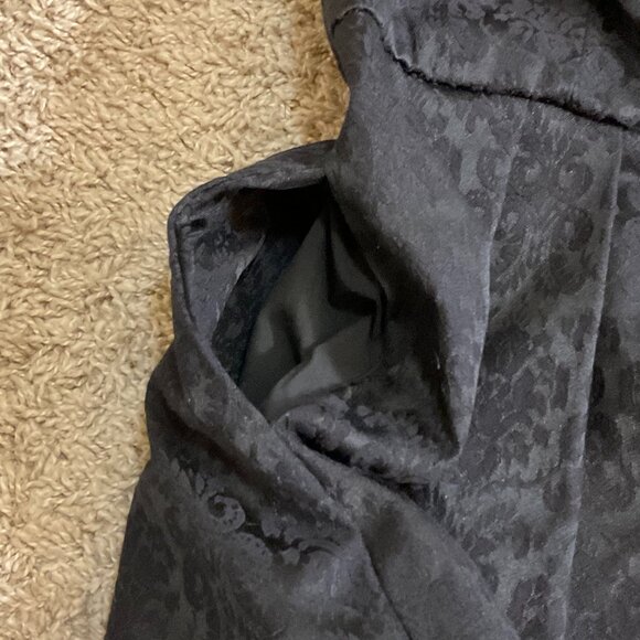 Eva Mendes NY & Co Sleeveless Square Neck Jacquard Fit & Flare Dress, Black,  12 - Picture 4 of 9